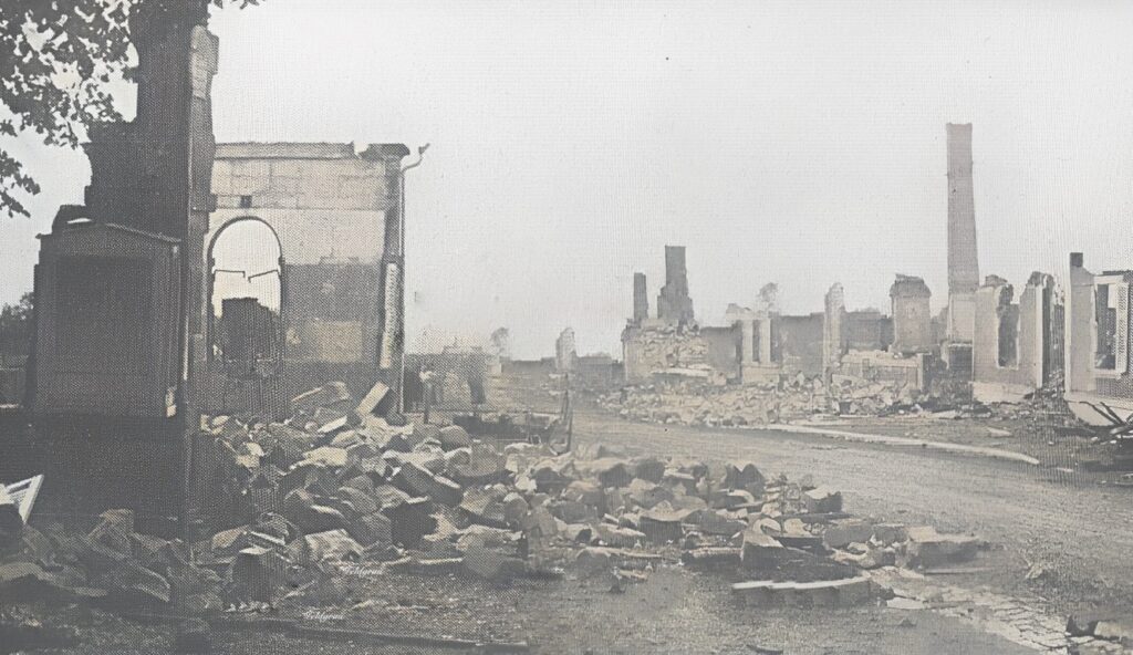 Maurupt (Marne) Pillage et incendies