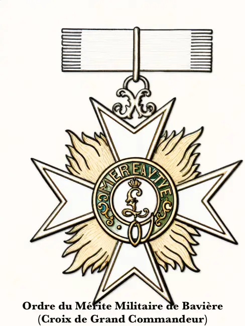 Distinction bavaroise Ordre du Mérite (Grand Croix)