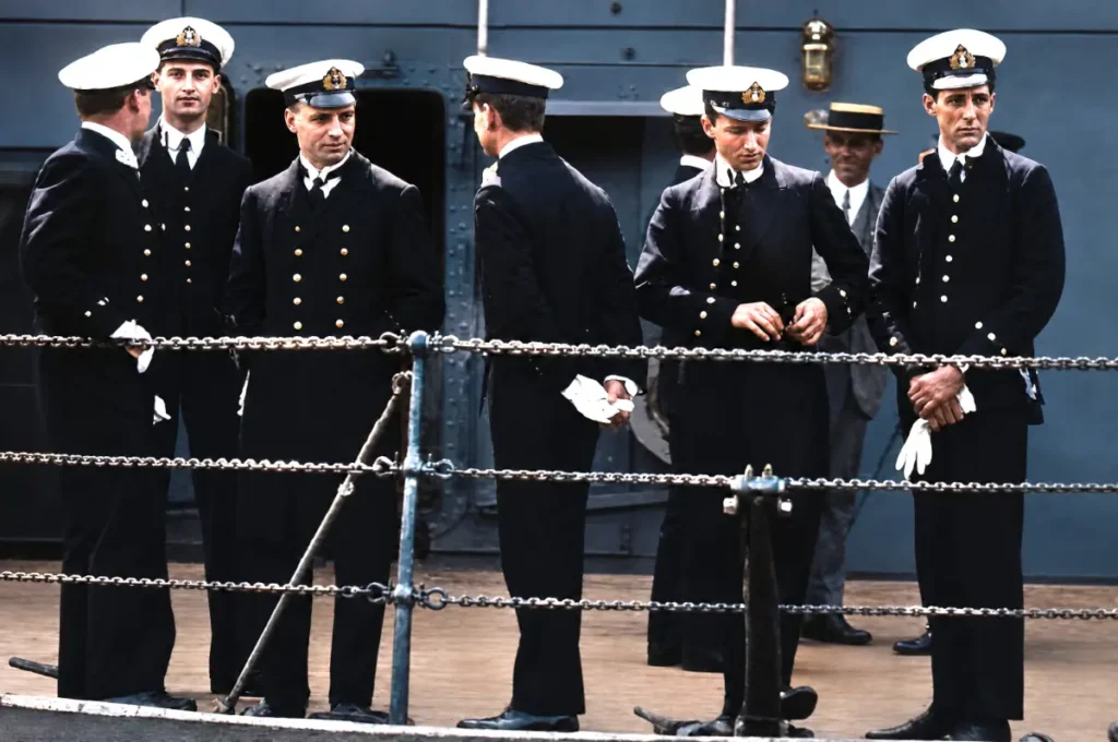 L’engrenage de la Grande Guerre Groupe d'officiers de la marine brirtannique