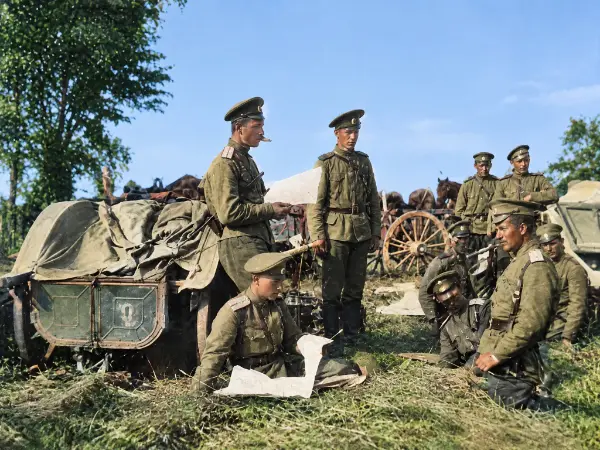 Officiers d'artillerie russes