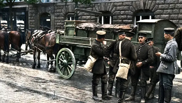Un véhicule d'étape de la Feldpost