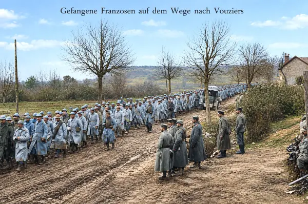 L'Argent du Sang : Le coût vertigineux d'une Guerre Mondiale (1914) Prisonniers français à vouziers